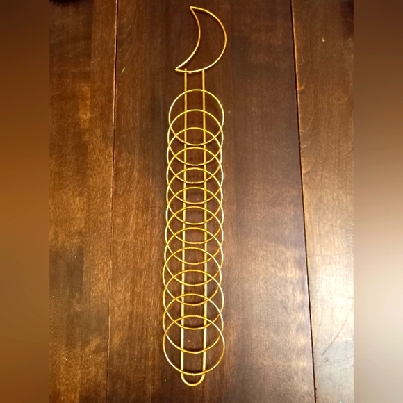 Vintage Gold Wire Christmas Holiday Card Holder MCM Retro - Picture 1 of 3